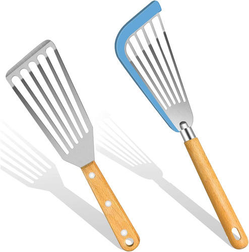 Fish Spatula, Silicone Fish Spatula for Nonstick Cookware, Flexible Metal Fish S - Picture 11 of 12