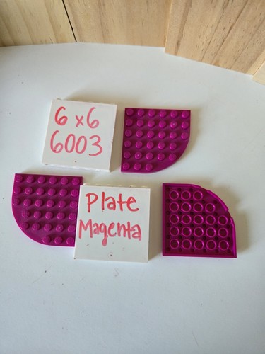 LEGO 6x6 1/4 round plate 6003 magenta 3pc brick friends carnival disney - Bild 3 von 22
