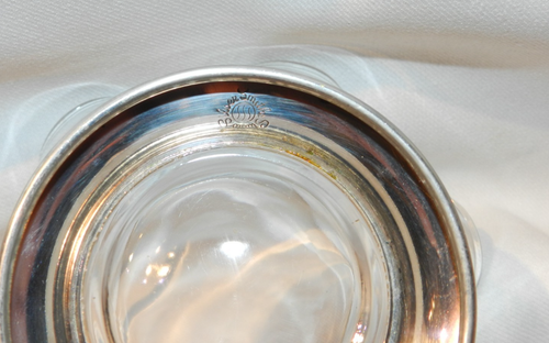 VTG BOWL - STUDIO SILVERSMITHS CLEAR GLASS W/SILVER BASE - GREAT FOR CANDY - Picture 5 of 8
