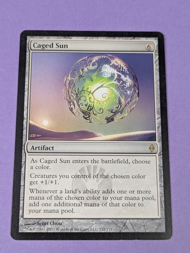 MTG Magic the Gathering: New Phyrexia: Caged Sun #132/175 Rare - NM - Picture 1 of 2