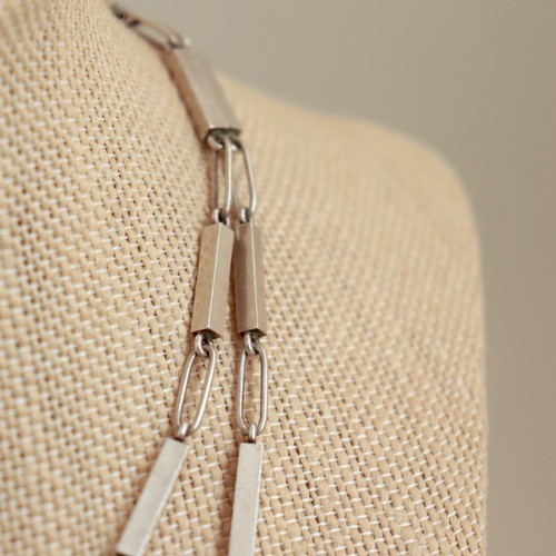 Arne Johansen Danish Modern Silver Necklace Sterling Box Link Chain Denmark 60s - Picture 12 of 22