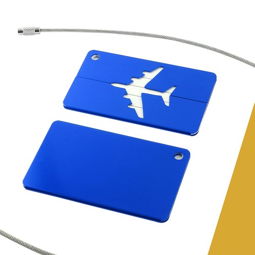 Travel Luggage Tag Metal Suitcase Identifier Name Card Label Assorted Color 7pcs - Picture 2 of 6