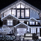 Lights Outdoor Decorations 300 LED 33ft 8 Modes Curtain Fairy String Light with 