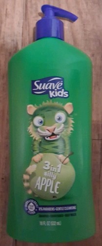 SUAVE KIDS 3 in 1 Shampoo Conditioner Body WASH, SILLY APPLE Tränenfrei 18 flüssige Unzen - Bild 1 von 2