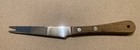 Vintage VERNCO 4” Cheese Knife Stainless Steel Forked Tip with Wood Handle