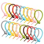  40 stücke Silikonkabel Krawatten Zip Krawatten Wiederverwendbare Headset Data