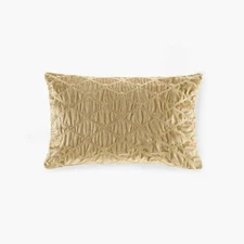 Croscill Aumont Luxury Decor Pillow • 22x15 Oblong Velvet Hand Beaded Accent