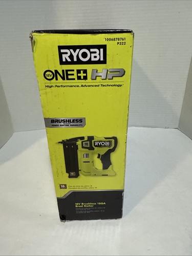RYOBI P322 18V 18-Gauge Brushless Cordless AirStrike Brad Nailer Tool Only NEW - Picture 4 of 4