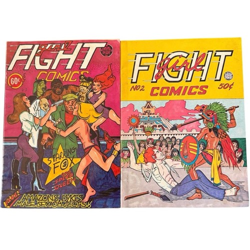 Vintage 70er Girl Fight Comics von Trina Robbins 1972 und 1974 Comics Konvolut 