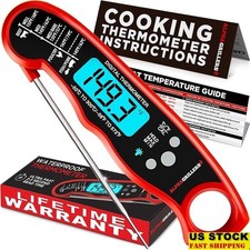 Instant Read Digital Food Thermometer Waterproof Cooking Grill Kitchen Gift New