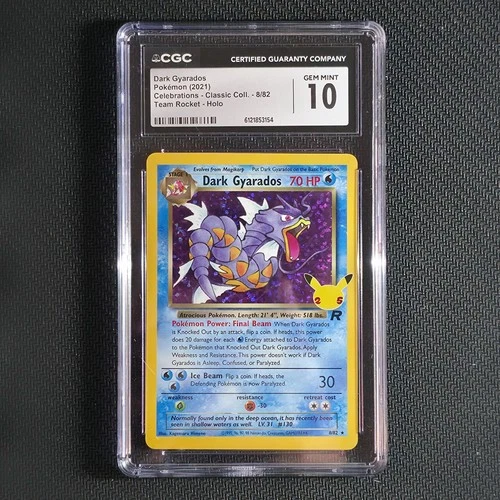Dark Gyarados 8/82 - Celebrations - Holo Rare - CGC 10 GEM Mint