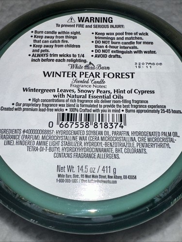 Bath & Body Works Winter Pear Forest 3-Wick Candles New Lot Set - Picture 8 of 10