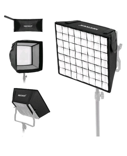 NEEWER 12.2” x 11.4” Foldable Softbox Diffuser with Grid Bag for LED Video Light