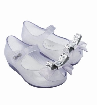 NWOB Mini Melissa  SZ 11 Ultragirl CLEAR GLITTER Stars BB Mary Jane Shoes