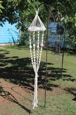 Macrame Plant Hanger 64" Braided Cord Baby Room Girl Boy Pink Blue Yellow White