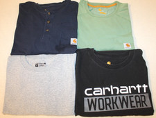 LOT OF 4 - CARHARTT Force Henley Crew Neck Pocket T-Shirts Size XL