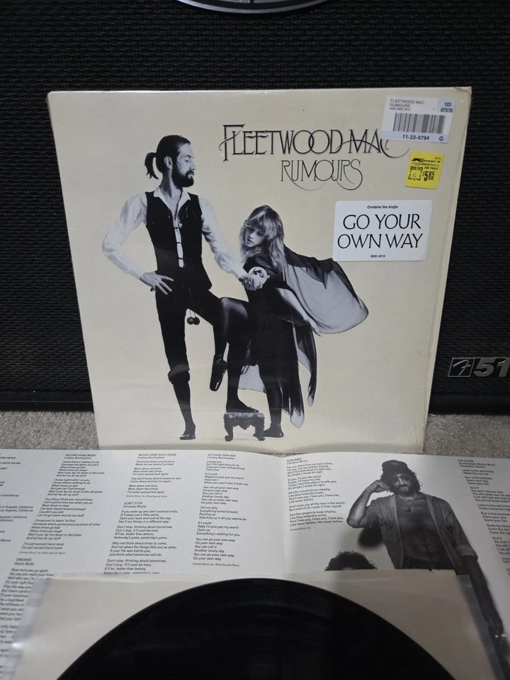 Fleetwood Mac Rumours Lp Vinyl 1977 1st Press Shrink/Hype/Insert NM-/NM- - Image 2 of 4