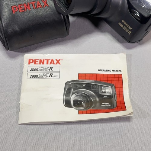 Pentax Zoom 105-R 35mm Film Camera - Point & Shoot - w/ Manual + Case - TESTED - Picture 2 of 12