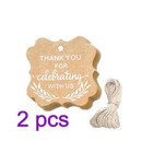 2 Pack Kraft Paper Tags Printed Labels Round Food Package for Wedding Party