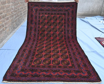 Afghan Baluchi Handmade Rug. Unique Vintage Rug.