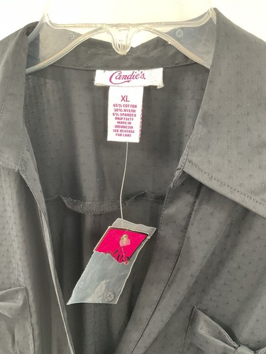 Candie’s extra große schwarze Kurzarm Bluse Neu mit Etikett 088 - Bild 4 von 6