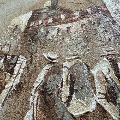 Boris Chezar (1913-2008) Original Oil/Sand Painting (SIGNED) 24x36 Framed Art - Picture 5 of 12