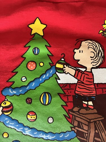 Camiseta de Navidad Peanuts ROJA Snoopy para hombre MEDIANA - Imagen 9 de 10