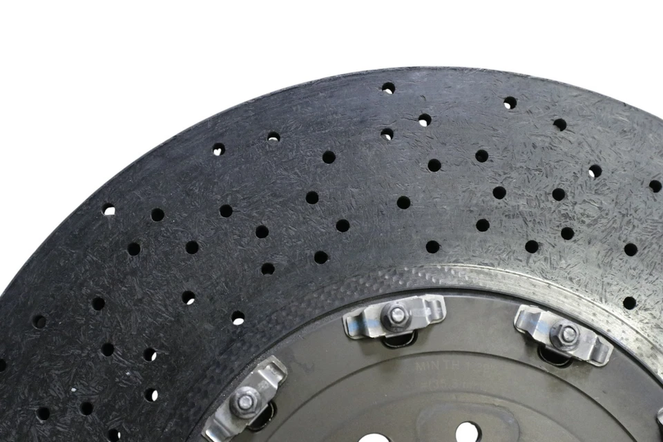 Rotor de freno delantero de cerámica de carbono Ferrari 599 GTB F141 225853 2007-2011 FABRICANTE DE EQUIPOS ORIGINALES Foto 2 de 4