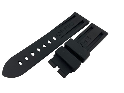 22 24 26 mm schwarz Gummi/Silikon Armband Band passt PANERAI OFFICINE Uhrenschließe - Bild 6 von 8
