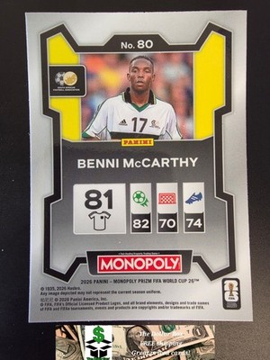 2026 Panini Prizm Monopoly FIFA World Cup Benni Mccarthy Card #80