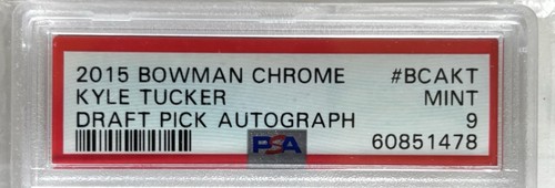 Bowman Chrome 2015 primera selección del draft Kyle Tucker radiocontrol automático - PSA 9 como nuevo #BCA-KT Cubs - Imagen 2 de 5