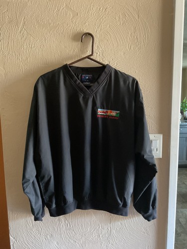 VTG 90s Black Hickory Farms Pullover Lightweight Nylon Sweatshirt Sized Men’s M - Picture 2 of 7