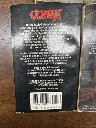 Lot of 9 Conan Vintage Paperback TOR Books Robert Jordan, Carpenter, Roberts - Picture 16 of 16