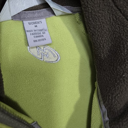 Cloudveil Vest Womens Medium Green & Brown Full Zip Fleece Vest - Picture 5 of 12