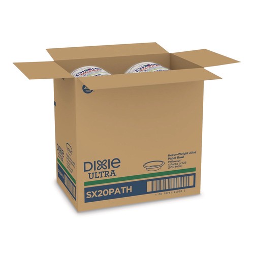 Dixie SX20PATHPK Pathways 20 once Ciotole di carta - WT/GN/BURG (125/PK) nuove - Foto 4 di 4