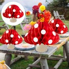 Paper Mushroom Honeycomb Ornament Birthday Party Supply Wedding Decoration
