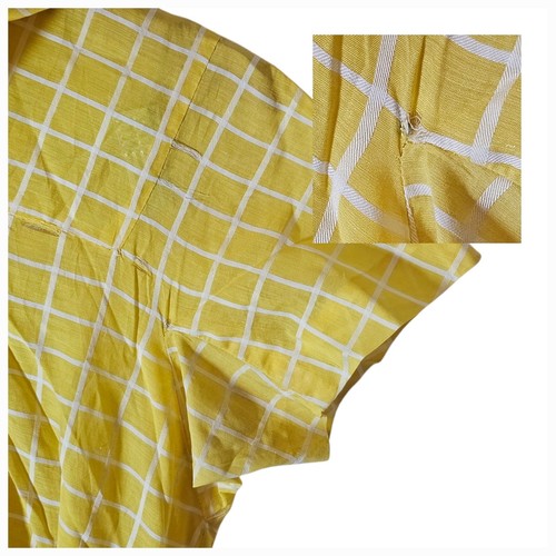 OOAK 50s Handmade Buttercup Yellow Plaid Fit & Flare Sun Dress Size S Rockabilly - Picture 20 of 21