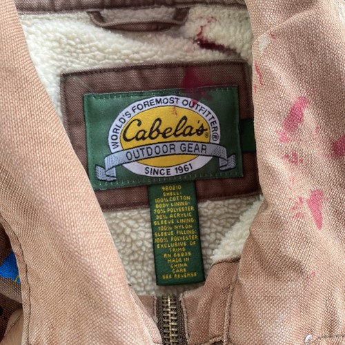 Vintage Cabelas Carhartt Detroit Style Jacket Mens Size XL Paint distressed 90s - Picture 5 of 8