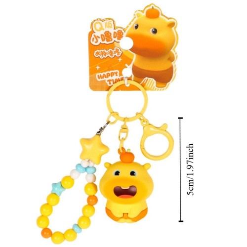 PVC Lulu Doll Keychain Bag Charm Cartoon Phone Chain Capybara Key Ring Couple - Picture 2 of 16