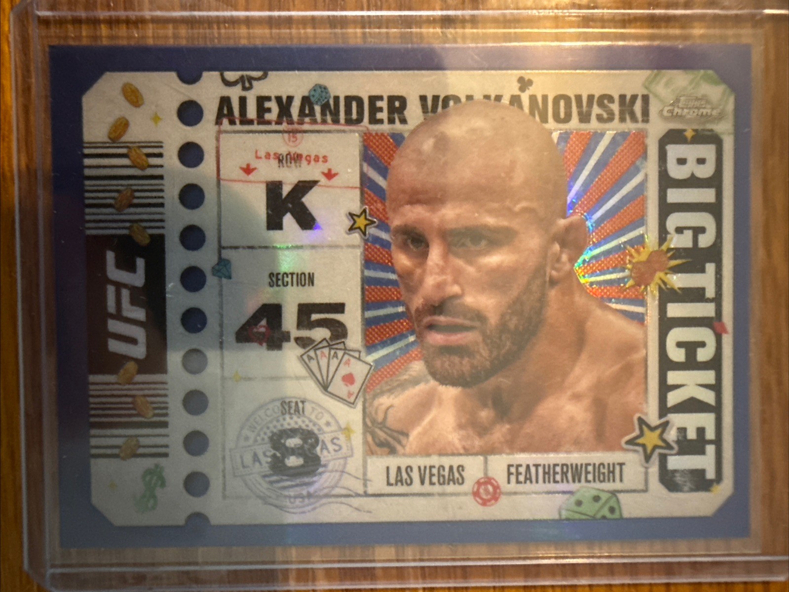 2025 Topps Chrome UFC ALEXANDER VOLKANOVSKI Big Ticket Insert #BTT-22