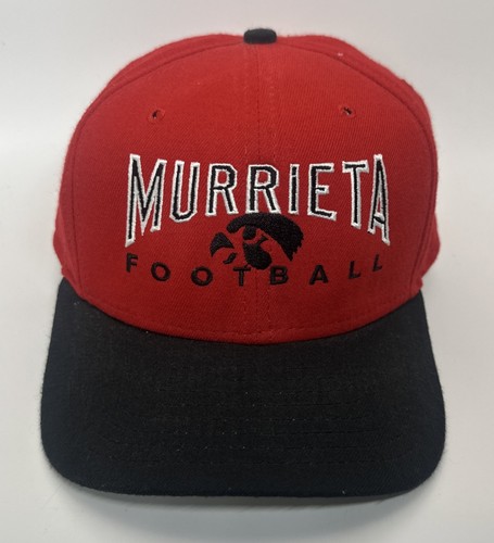 Vintage New Era Murrieta Valley Nighthawks Mütze Rot Schwarz SnapBack Cap USA - Bild 2 von 9