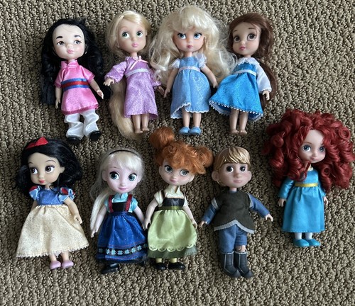 Disney Set 9-teilig Mini Princess Animator Sammlung Kleinkind Puppen