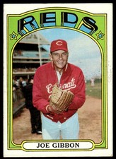 1972 Topps #382 Joe Gibbon Cincinnati Reds Baseball