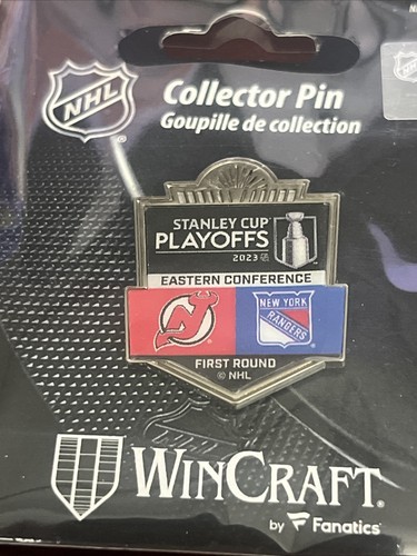 New Jersey Devils vs Rangers / Hurricanes 2023 Stanley Cup Playoffs Pins 2 Set - Picture 2 of 3