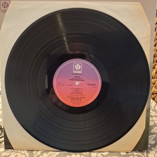 ENNIO MORRICONE "MOSES" ORIGINAL SOUNDTRACK VINYL LP 1974 VG+ - Picture 4 of 5