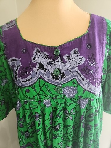 Only Necessities Lounge House Dress 22/24 1X Long Muumuu Maxi Side Pocket Purple - Picture 4 of 13