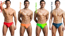 Men's Physique Swim Briefs - 3" Outer Seam, Enhancing Athletic Cut for Swimming