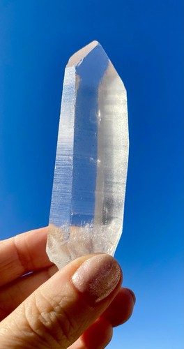 Kristall Himalaya Lemurisch Klar Quarz Turm Natürliche Roh Spitze Stab 73g - Bild 6 von 15