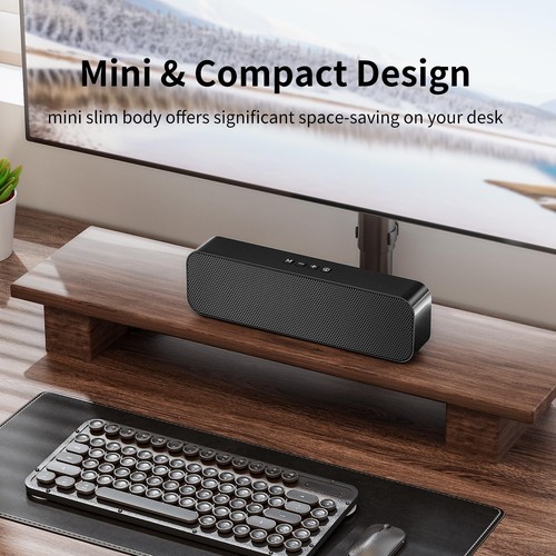 Computer Speakers,Bluetooth Speaker,Stereo Sound & Enhanced Bass with 3.5mm A... - 第 7/9 張圖片