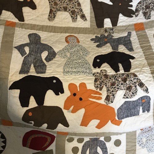 Vintage Harriet Powers Biblical Pictorial Quilt Smithsonian Replica 90”x86” - Picture 10 of 24